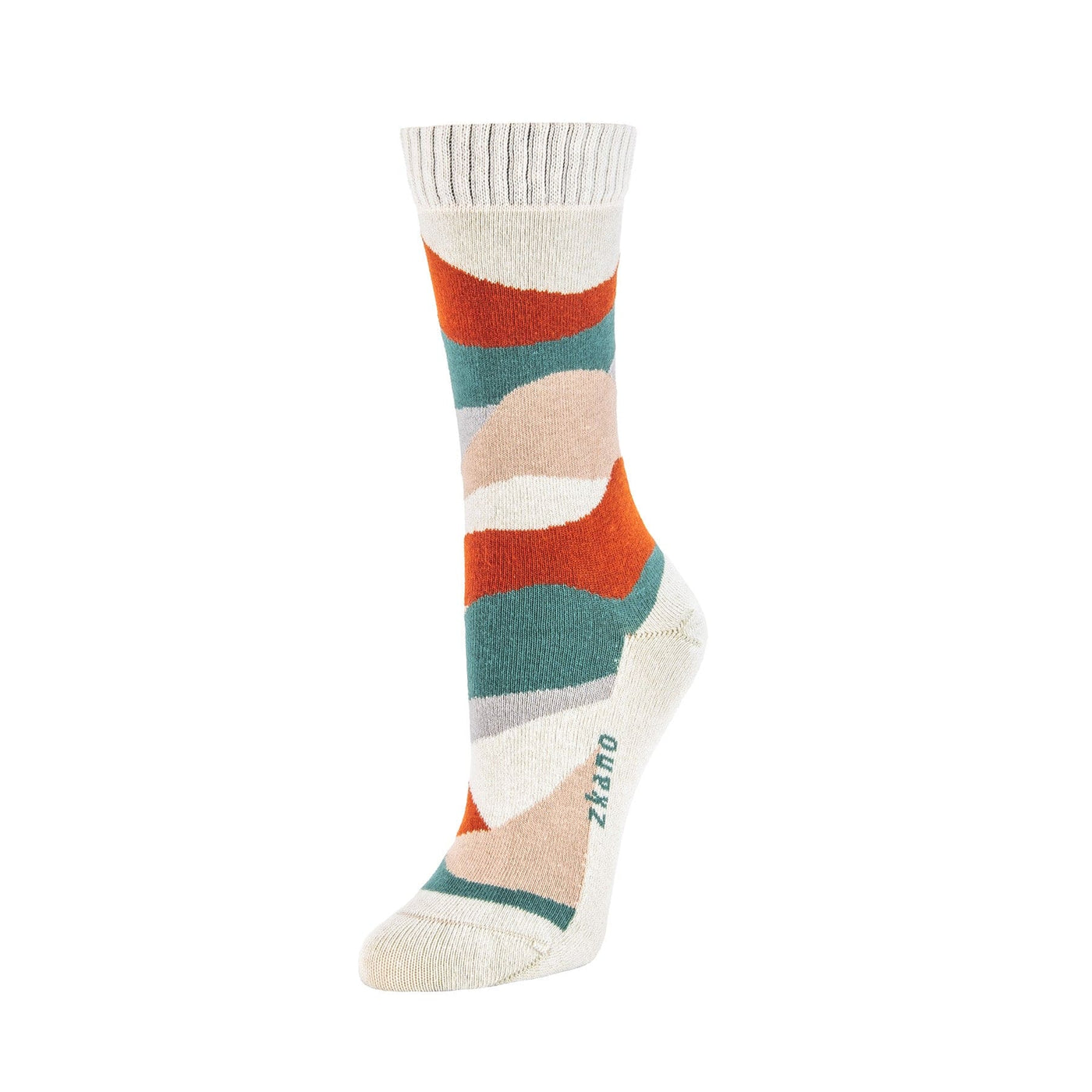 Zkano Crew Medium Dunes - Organic Cotton Crew Socks - Natural organic-socks-made-in-usa