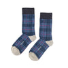 Zkano Crew Medium Evelyn Plaid - Organic Cotton Socks Crew - Cornflower organic-socks-made-in-usa