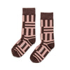 Zkano Crew Medium Geo Stripe - Organic Cotton Crew Socks - Desert Rose organic-socks-made-in-usa