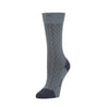 Zkano Crew Medium Irish Cable Knit - Organic Cotton Socks Crew - Dove Grey organic-socks-made-in-usa