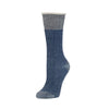 Zkano Crew Medium Melange Organic Cotton Boot Socks - Blue Jean organic-socks-made-in-usa