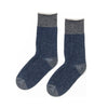 Zkano Crew Medium Melange Organic Cotton Boot Socks - Blue Jean organic-socks-made-in-usa