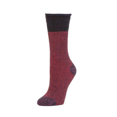 Zkano Crew Medium Melange Organic Cotton Boot Socks - Wild Orchid organic-socks-made-in-usa