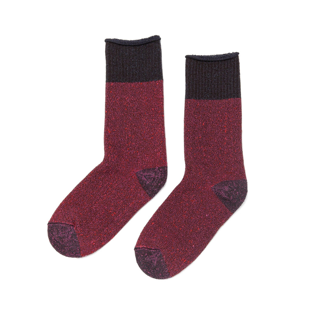 Zkano Crew Medium Melange Organic Cotton Boot Socks - Wild Orchid organic-socks-made-in-usa