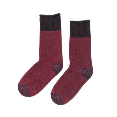 Zkano Crew Medium Melange Organic Cotton Boot Socks - Wild Orchid organic-socks-made-in-usa