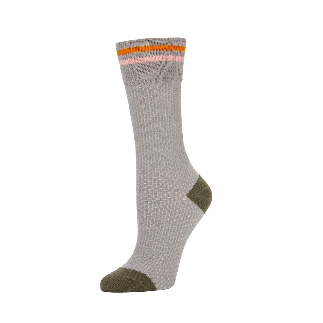 Pintuck Stripe- Organic Cotton Socks Crew - Heather – zkano socks