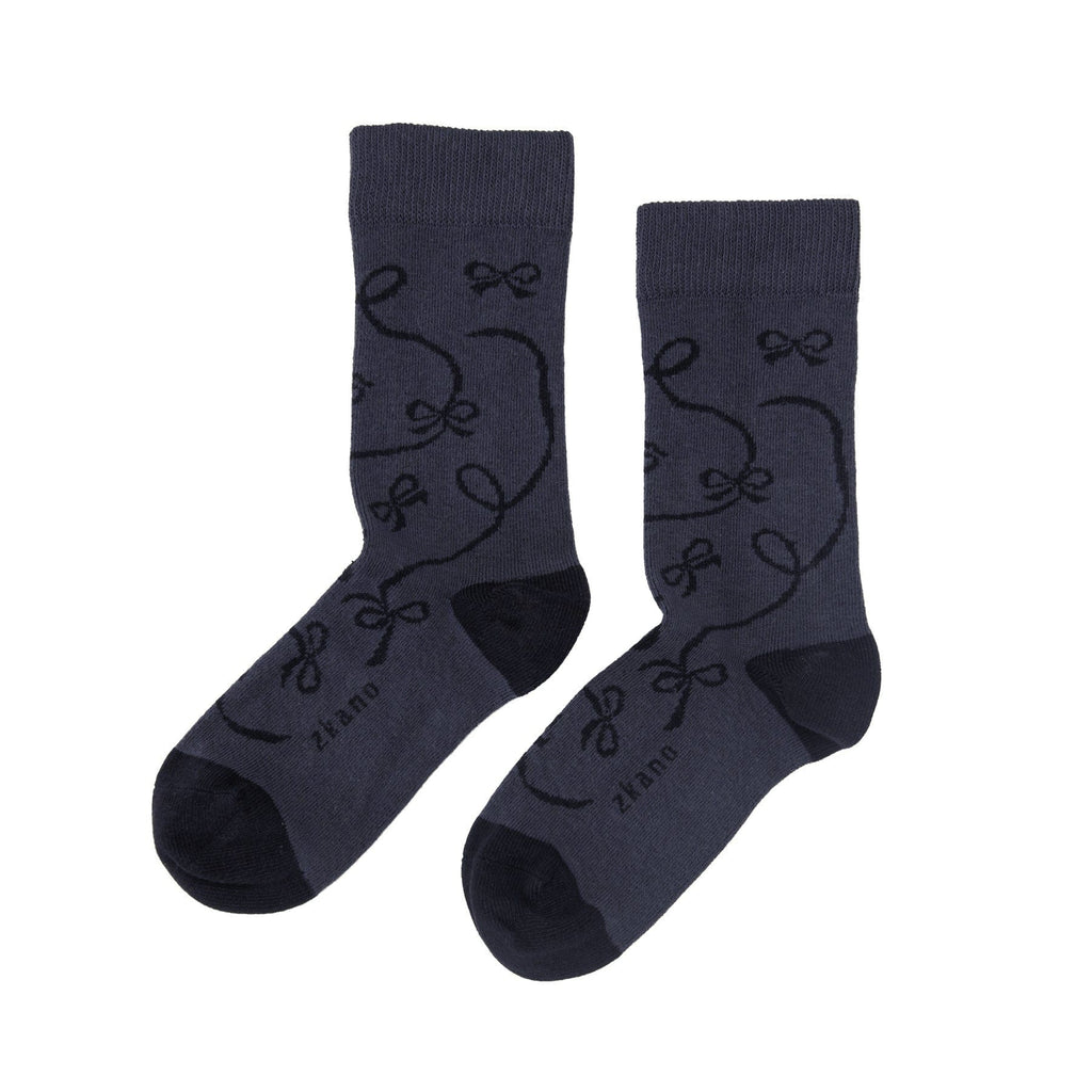 Zkano Crew Medium Ribbon - Organic Cotton Socks Crew - Dark Indigo organic-socks-made-in-usa