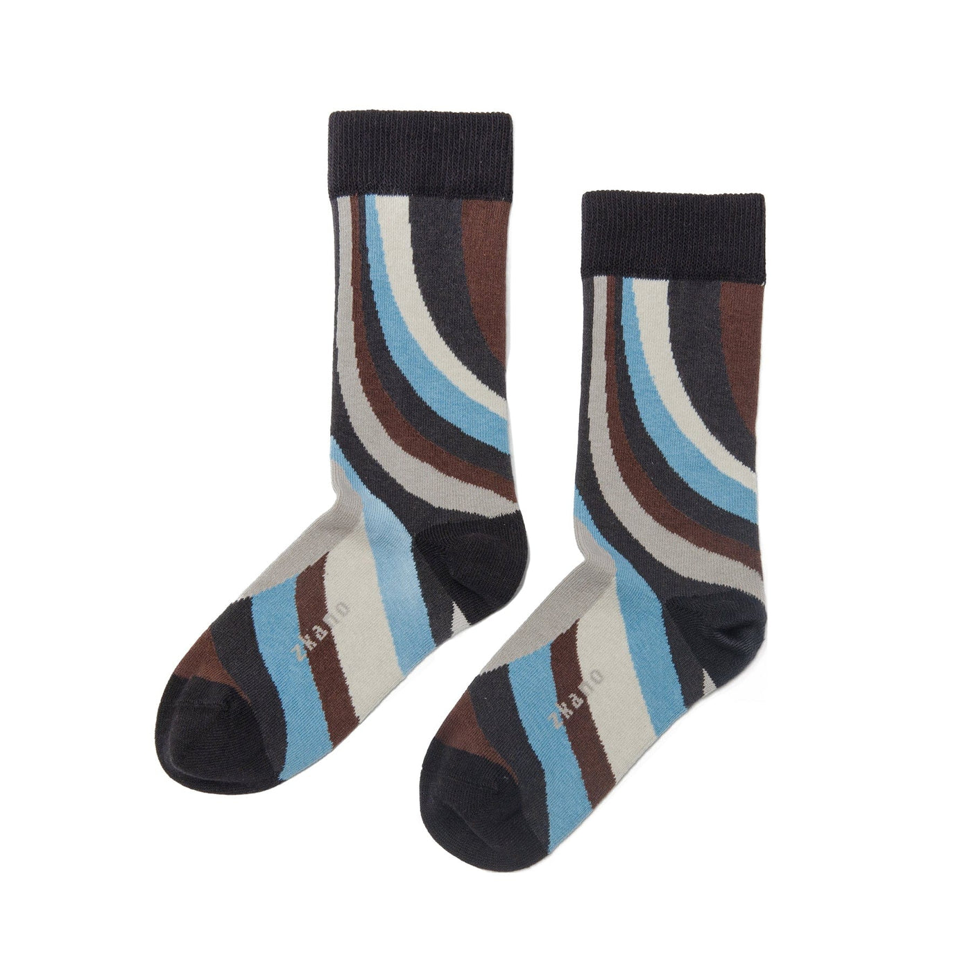 Zkano Crew Medium The Groove - Organic Cotton Socks Crew - Black organic-socks-made-in-usa