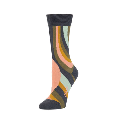 Zkano Crew Medium The Groove - Organic Cotton Socks Crew - Dark Indigo organic-socks-made-in-usa
