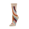 Zkano Crew Medium The Groove - Organic Cotton Socks Crew - Sand organic-socks-made-in-usa