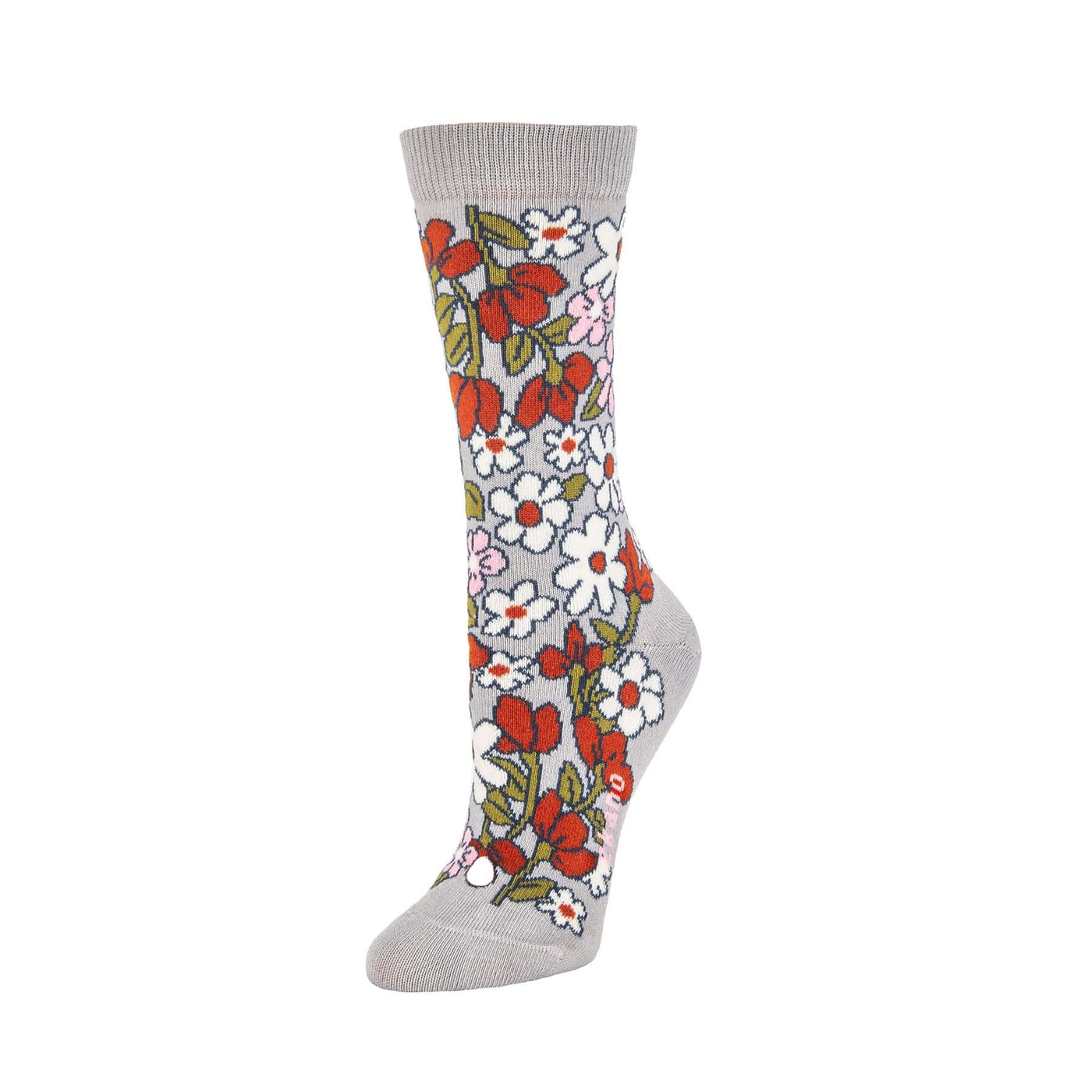Zkano Crew Medium Wildflowers - Organic Cotton Crew Socks - Heather organic-socks-made-in-usa