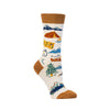 Zkano Crew Medium Women's Adventurer - Organic Cotton Socks Crew - Wheat organic-socks-made-in-usa