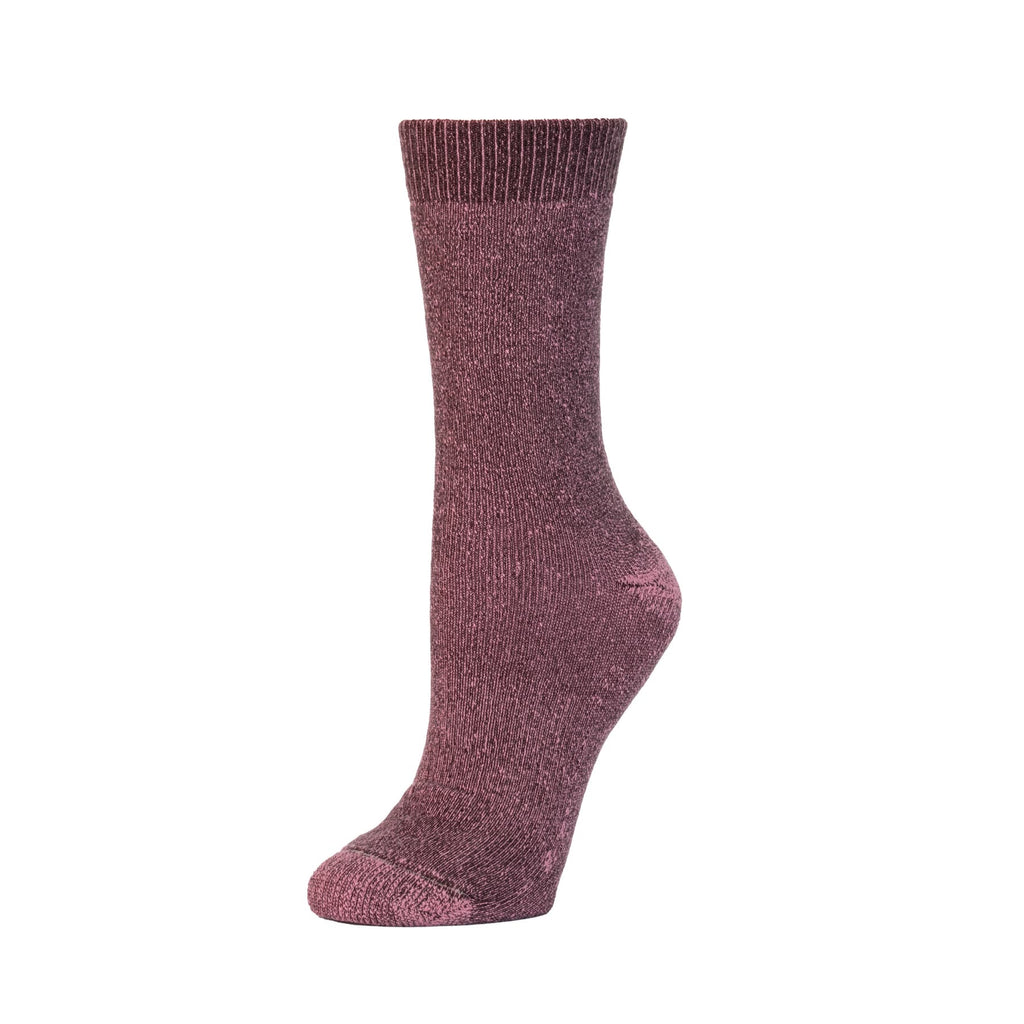 Zkano Crew Medium Women's Aspen - Cushioned Organic Cotton Socks Crew - Rosewood organic-socks-made-in-usa