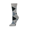 Zkano Crew Medium Women's Classic Argyle - Organic Cotton Socks Crew - Heather organic-socks-made-in-usa