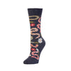 Zkano Crew Medium Women's Desert Diamondback - Organic Cotton Socks Crew - Indigo organic-socks-made-in-usa