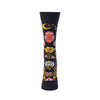 Zkano Crew Medium Women's Enchanted Garden - Organic Cotton Socks Crew - Black organic-socks-made-in-usa