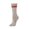 Zkano Crew Medium Women's Fireside Rib - Organic Cotton Socks Crew - Pebble organic-socks-made-in-usa