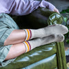Zkano Crew Medium Women's Fireside Rib - Organic Cotton Socks Crew - Pebble organic-socks-made-in-usa