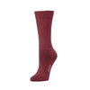 Zkano Crew Medium Women's Rib Knit - Organic Cotton Socks Crew - Oxblood organic-socks-made-in-usa