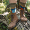 Zkano Crew River - Organic Cotton Crew Socks - Spruce organic-socks-made-in-usa