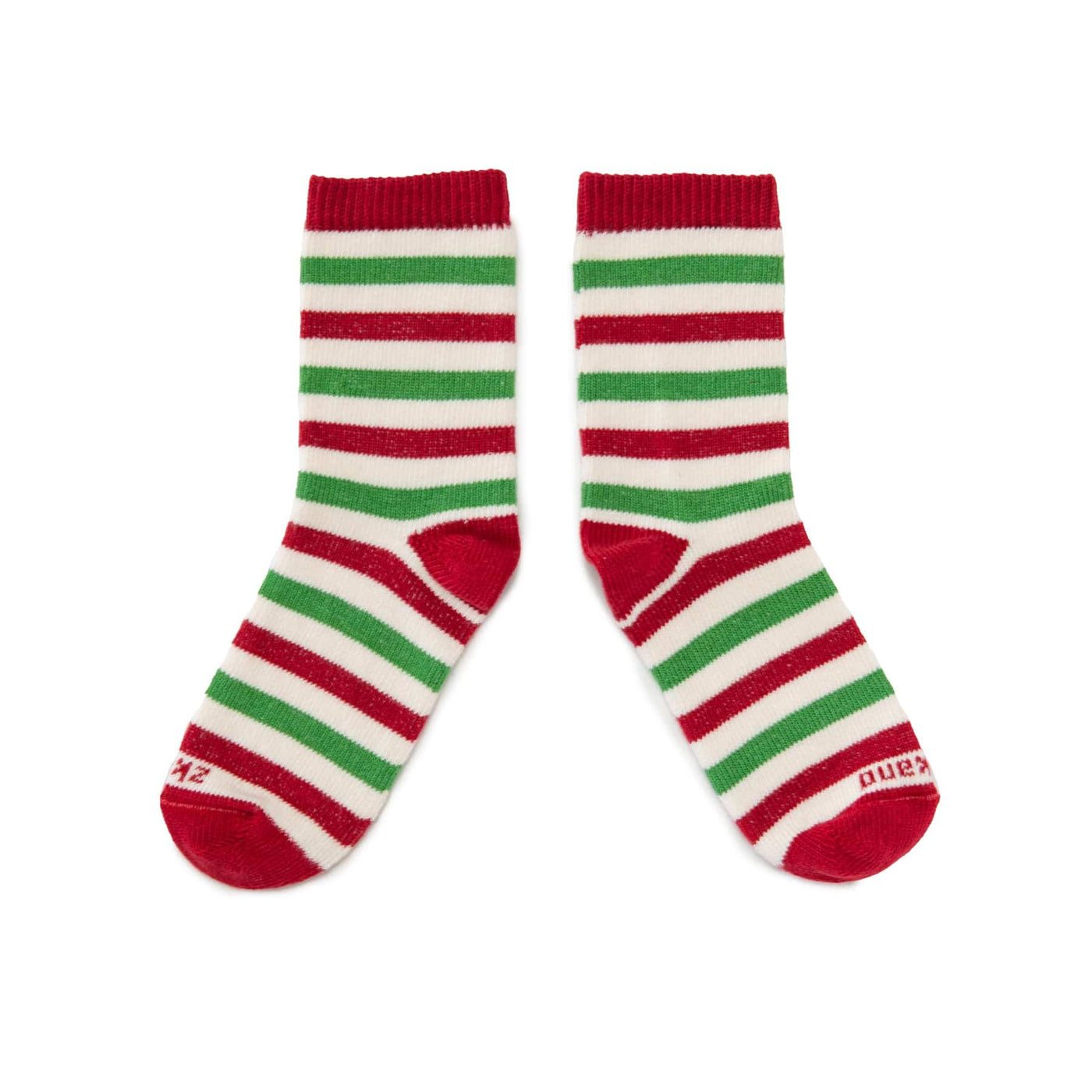 Zkano Kids Kids - Candy Cane Organic Cotton Crew - Peppermint organic-socks-made-in-usa