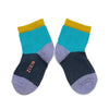 Zkano Kids Kids - Color block Organic Cotton Crew Socks - Bluebird organic-socks-made-in-usa