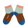 Zkano Kids Kids - Color block Organic Cotton Crew Socks - Sherbet organic-socks-made-in-usa