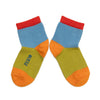 Zkano Kids Kids - Color block Organic Cotton Crew Socks - Sky organic-socks-made-in-usa