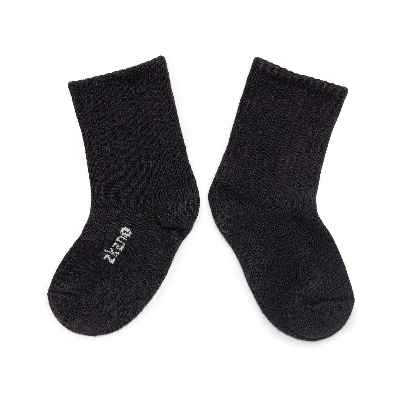 Zkano Kids Kids - Ribbed Organic Cotton Crew Socks - Black organic-socks-made-in-usa