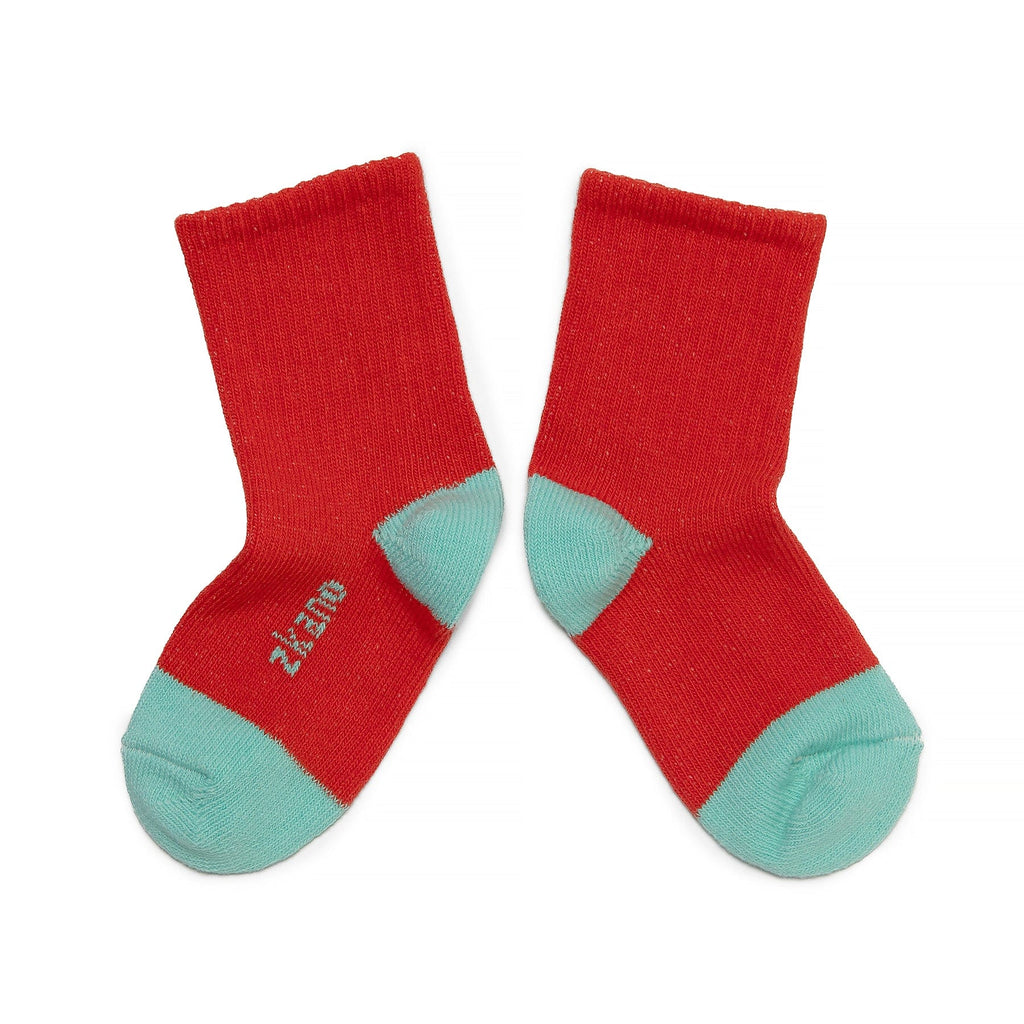 Zkano Kids Kids - Ribbed Organic Cotton Crew Socks - Candy Apple organic-socks-made-in-usa