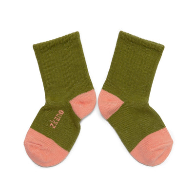 Zkano Kids Kids - Ribbed Organic Cotton Crew Socks - Sweet Pea organic-socks-made-in-usa