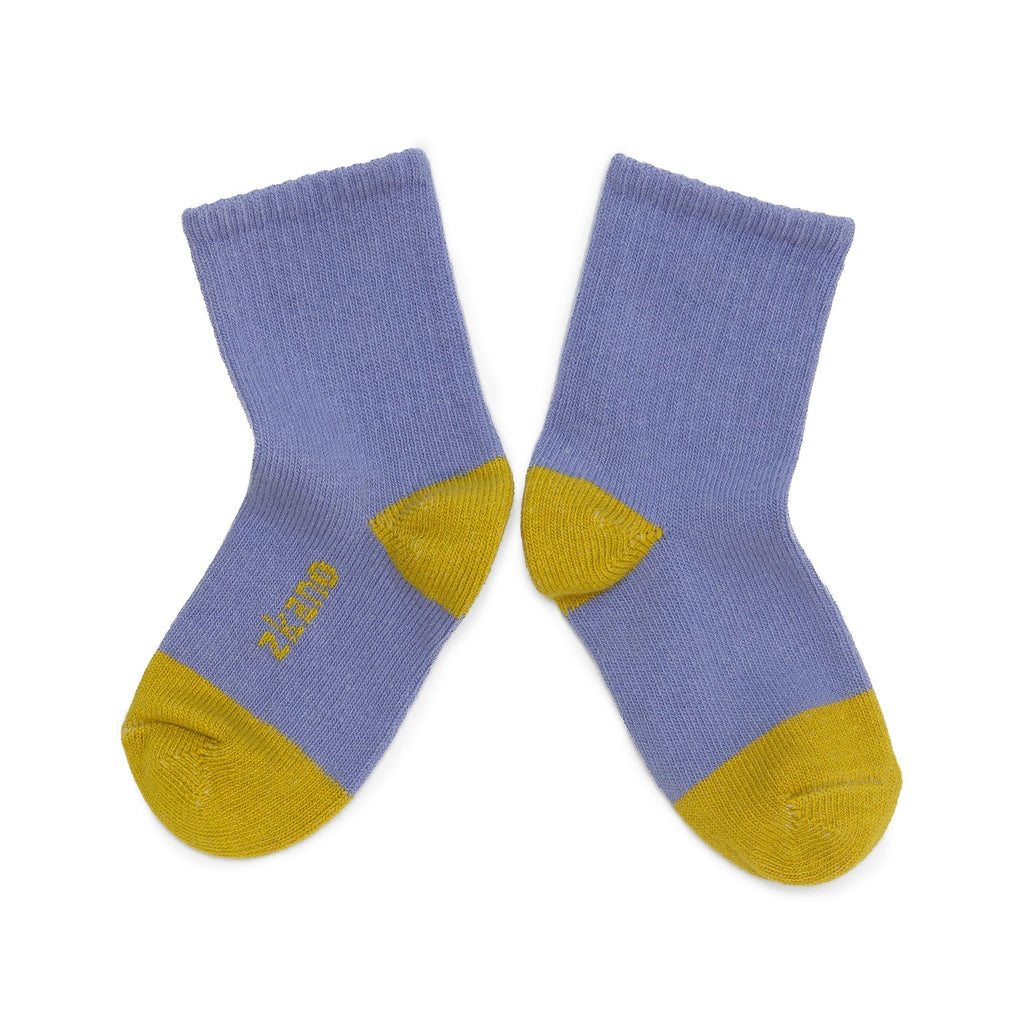 Zkano Kids Kids - Ribbed Organic Cotton Crew Socks - Violet organic-socks-made-in-usa
