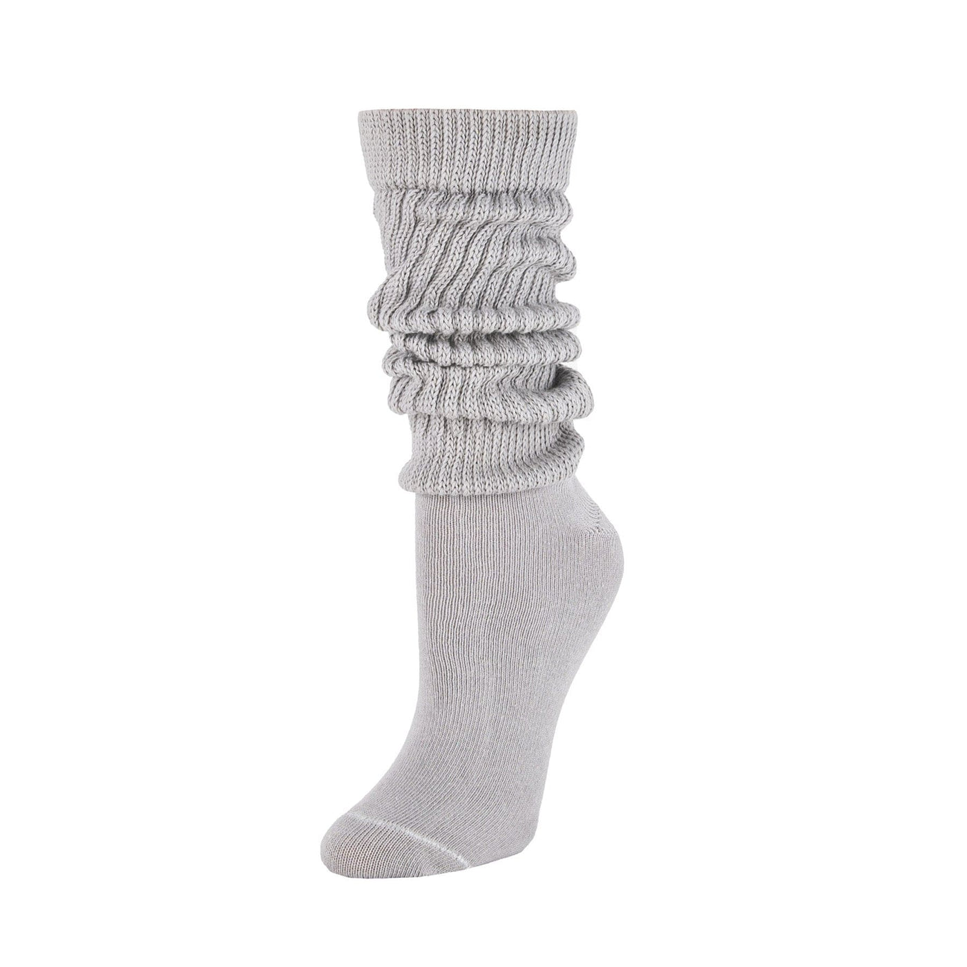 Zkano Knee High Chunky Knit Organic Cotton Slouch Socks - Heather organic-socks-made-in-usa