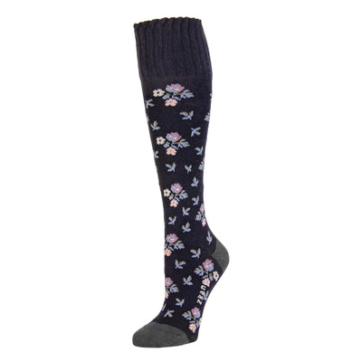 Zkano Knee High Medium Fiona - Organic Cotton Knee Socks - Black organic-socks-made-in-usa