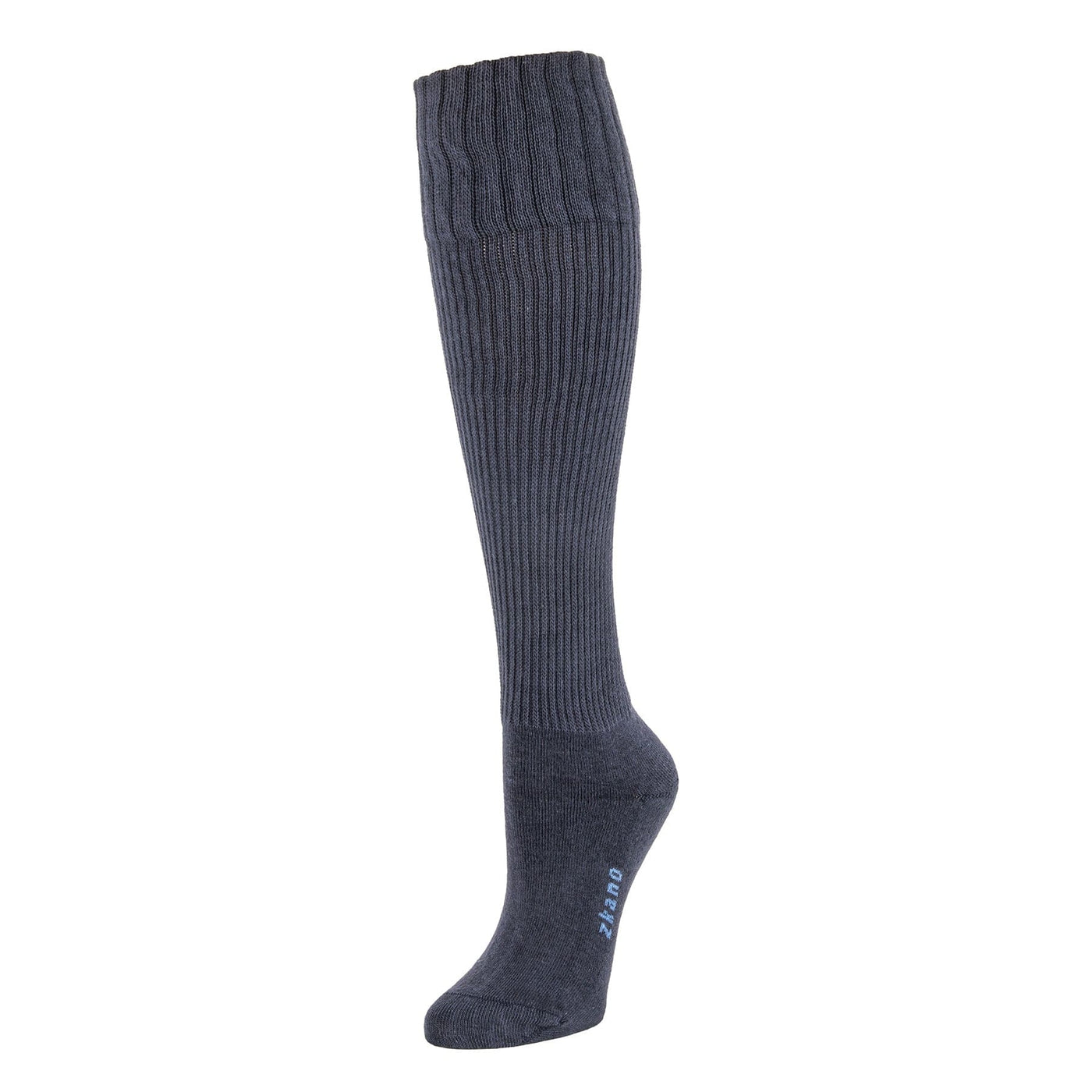 Zkano Knee High Medium Rib Knit - Organic Cotton Knee Socks - Indigo organic-socks-made-in-usa