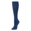 Zkano Knee High Medium Women's Betty - Organic Cotton Socks Knee High - Navy organic-socks-made-in-usa