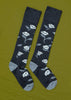 Zkano Knee High Medium Women's Organic Cotton Knee High Socks - Prairie / Black organic-socks-made-in-usa