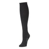 Zkano Knee High Pinstripe - Organic Cotton Socks Knee High Roll Top - Black organic-socks-made-in-usa