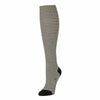 Zkano Knee High Pinstripe - Organic Cotton Socks Knee High Roll Top - Natural organic-socks-made-in-usa