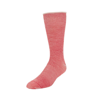 Zkano Mens Fashion Socks Large Full Cushion Merino Wool Roll Top -  Red organic-socks-made-in-usa