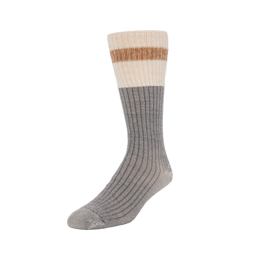 Zkano Mens Fashion Socks Large Merino Wool Cushioned Camp Sock - Granite organic-socks-made-in-usa