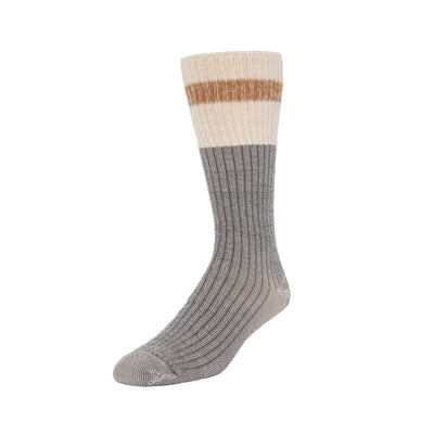 Zkano Mens Fashion Socks Large Merino Wool Cushioned Camp Sock - Granite organic-socks-made-in-usa