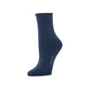 Zkano Roll Top Medium Emmy - Roll Top Organic Cotton 1/2 Crew Socks - Navy organic-socks-made-in-usa