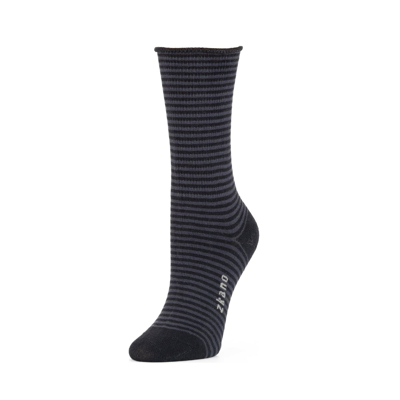 Zkano Roll Top Medium Rose - Organic Cotton Socks Roll Top - Black organic-socks-made-in-usa