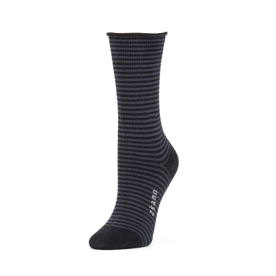Zkano Roll Top Medium Rose - Organic Cotton Socks Roll Top - Black organic-socks-made-in-usa