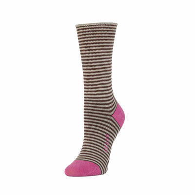 Zkano Roll Top Medium Rose - Organic Cotton Socks Roll Top - Mocha organic-socks-made-in-usa