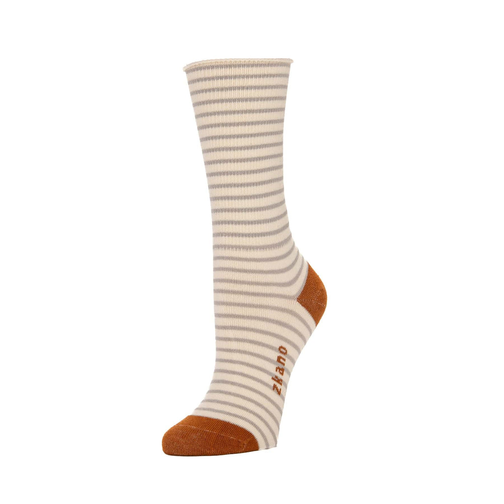 Zkano Roll Top Medium Rose - Organic Cotton Socks Roll Top - Natural organic-socks-made-in-usa