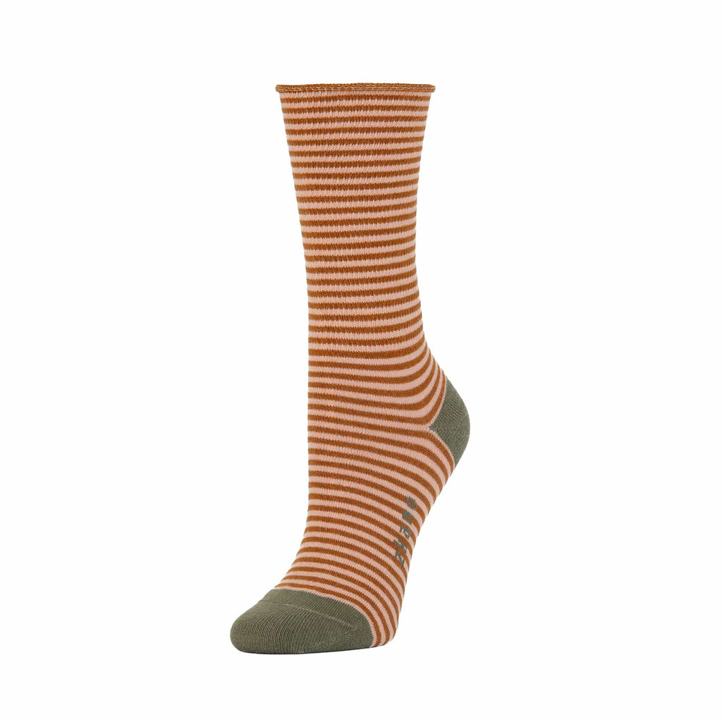 Zkano Roll Top Medium Rose - Organic Cotton Socks Roll Top - Saddle organic-socks-made-in-usa