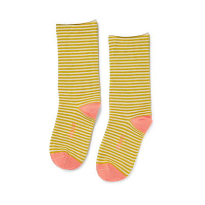 Striped Bamboo Socks for Women  Roll-Top Crew Socks - Cute But