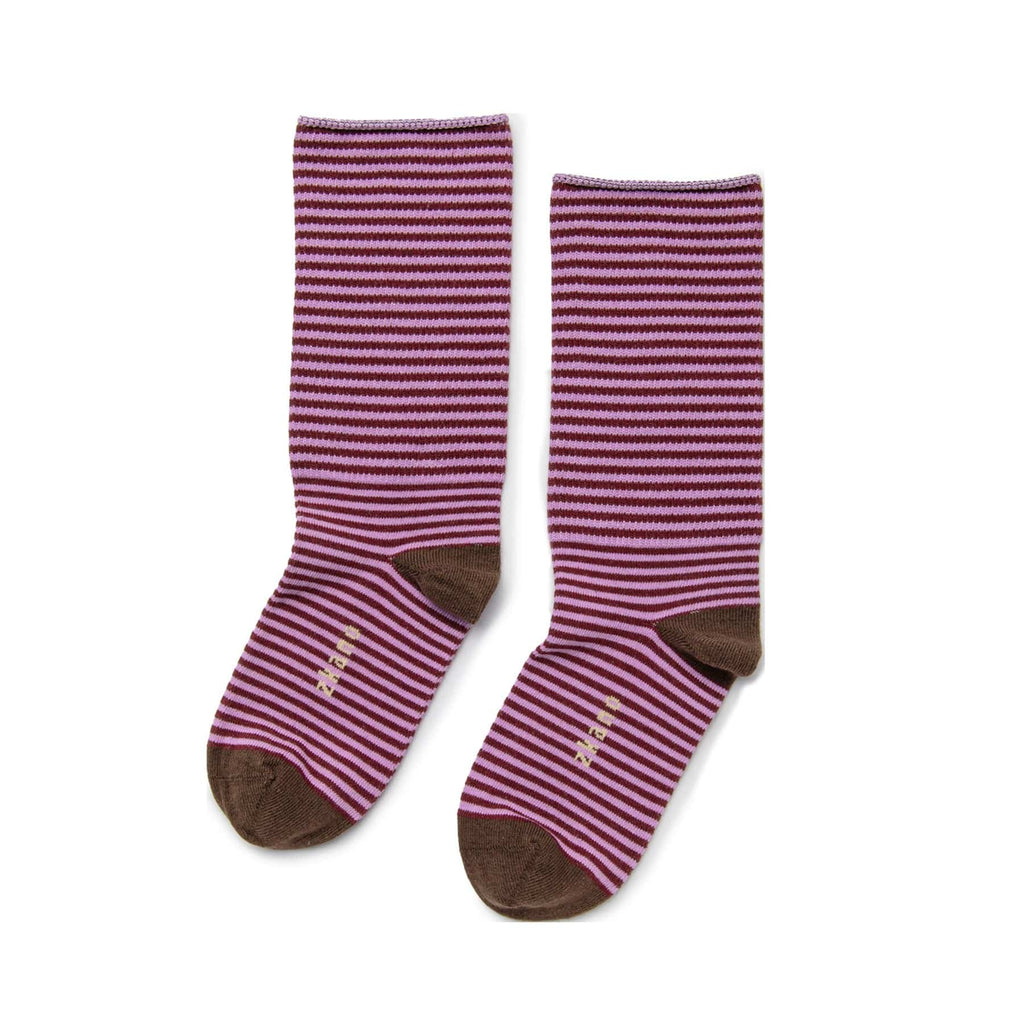 Zkano Roll Top Medium Rose - Roll Top Organic Cotton Crew Socks - Mulberry organic-socks-made-in-usa